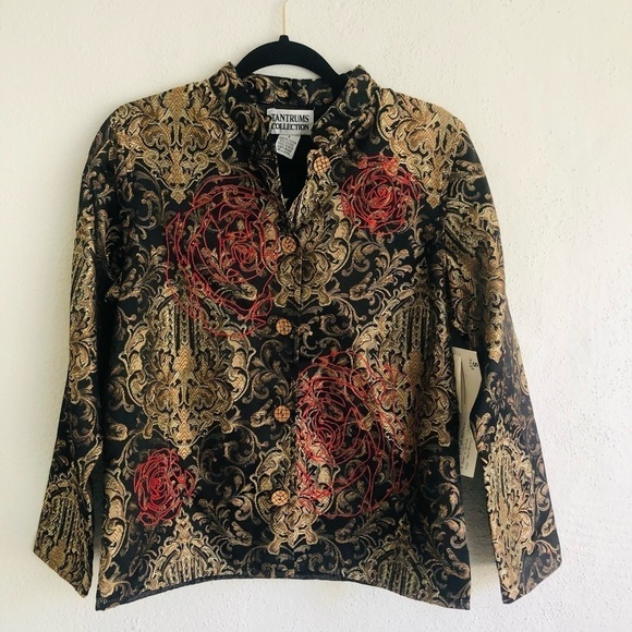 TANTRUMS Collection Woman Large Floral Boho Embroidered Jacket , Size Sm… - Picture 1 of 9